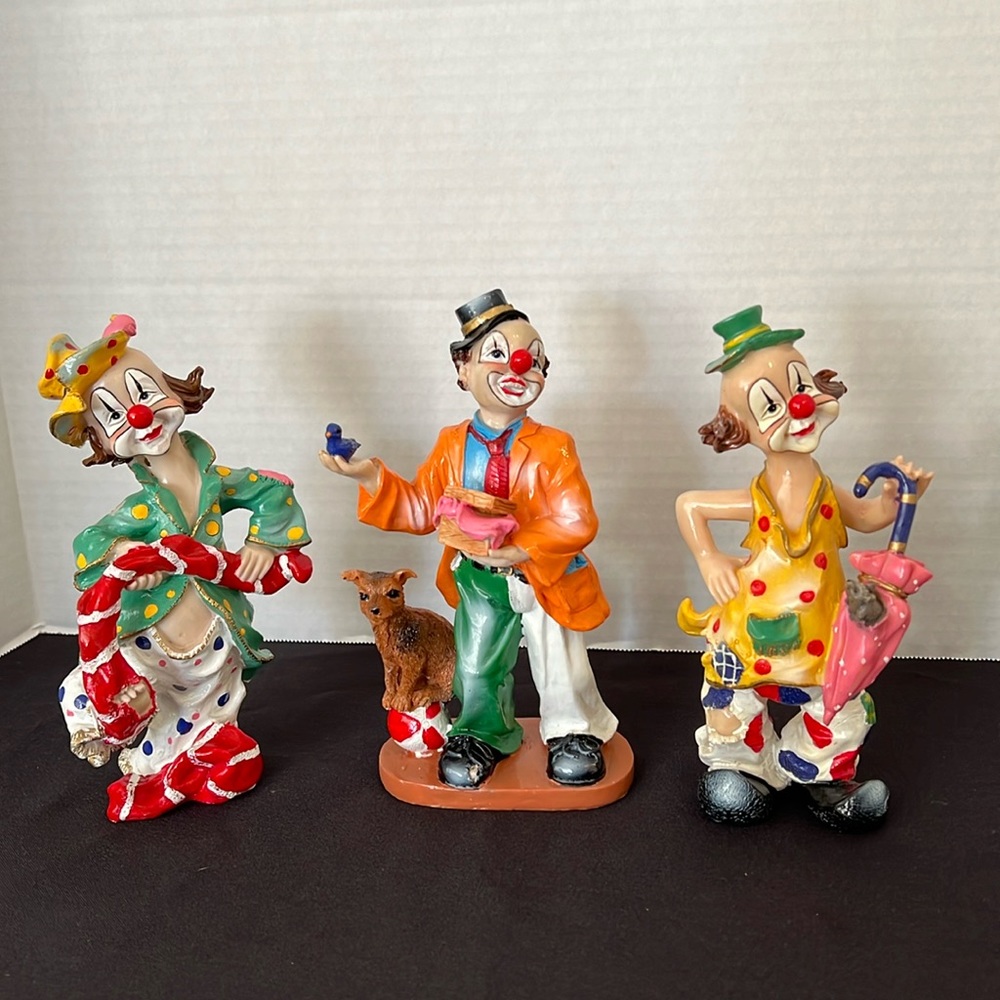 Vintage clowns bundle of three.